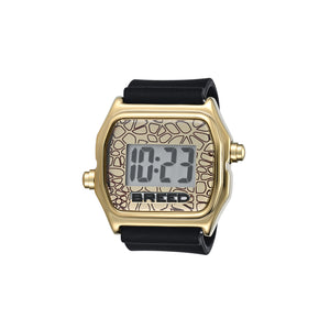 Breed Austin LCD Silicone Ring Watch - Gold/Black - BRD9603