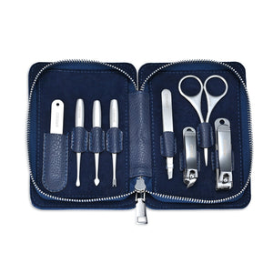Breed Nitro 8 Piece Surgical Steel Groom Kit - Carbon Fiber - Racing Blue - BRDGRMKIT-CF03