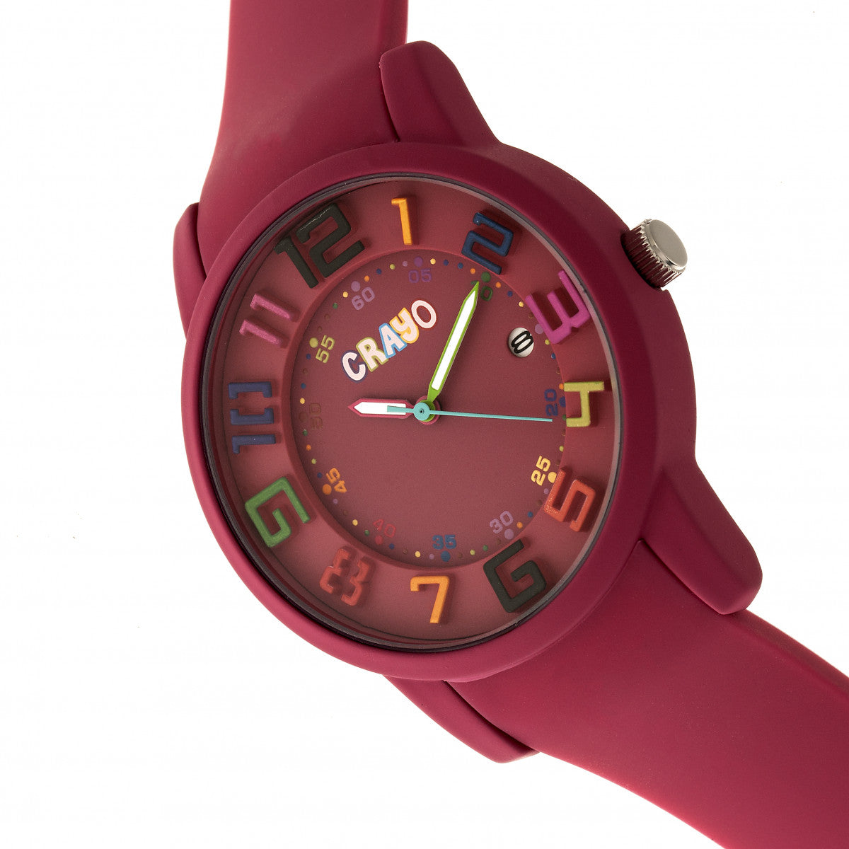 Crayo Festival Unisex Watch w/ Date - Fuchsia - CRACR2005