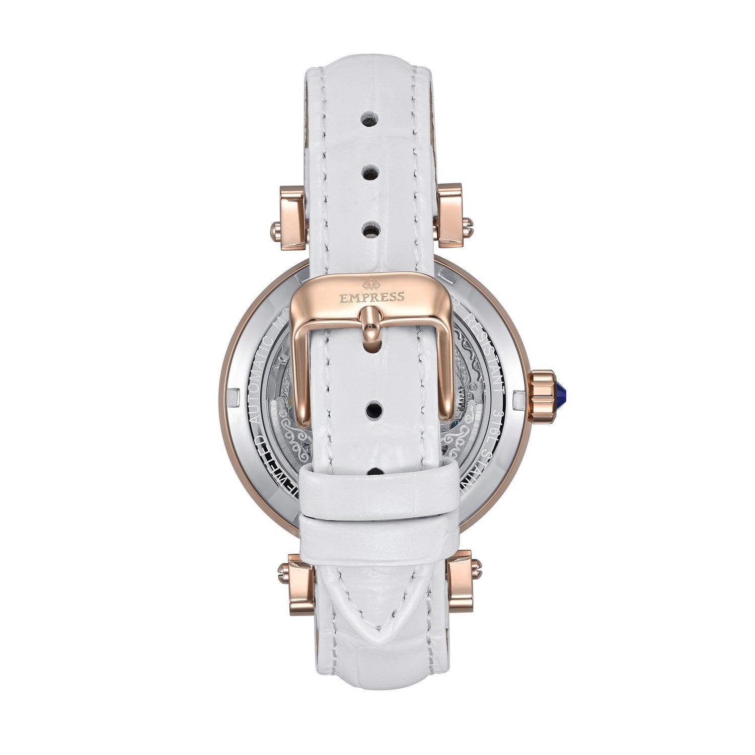 Empress Theodora Automatic Leather-Band Watch - Rose Gold/White - EMPEM3705