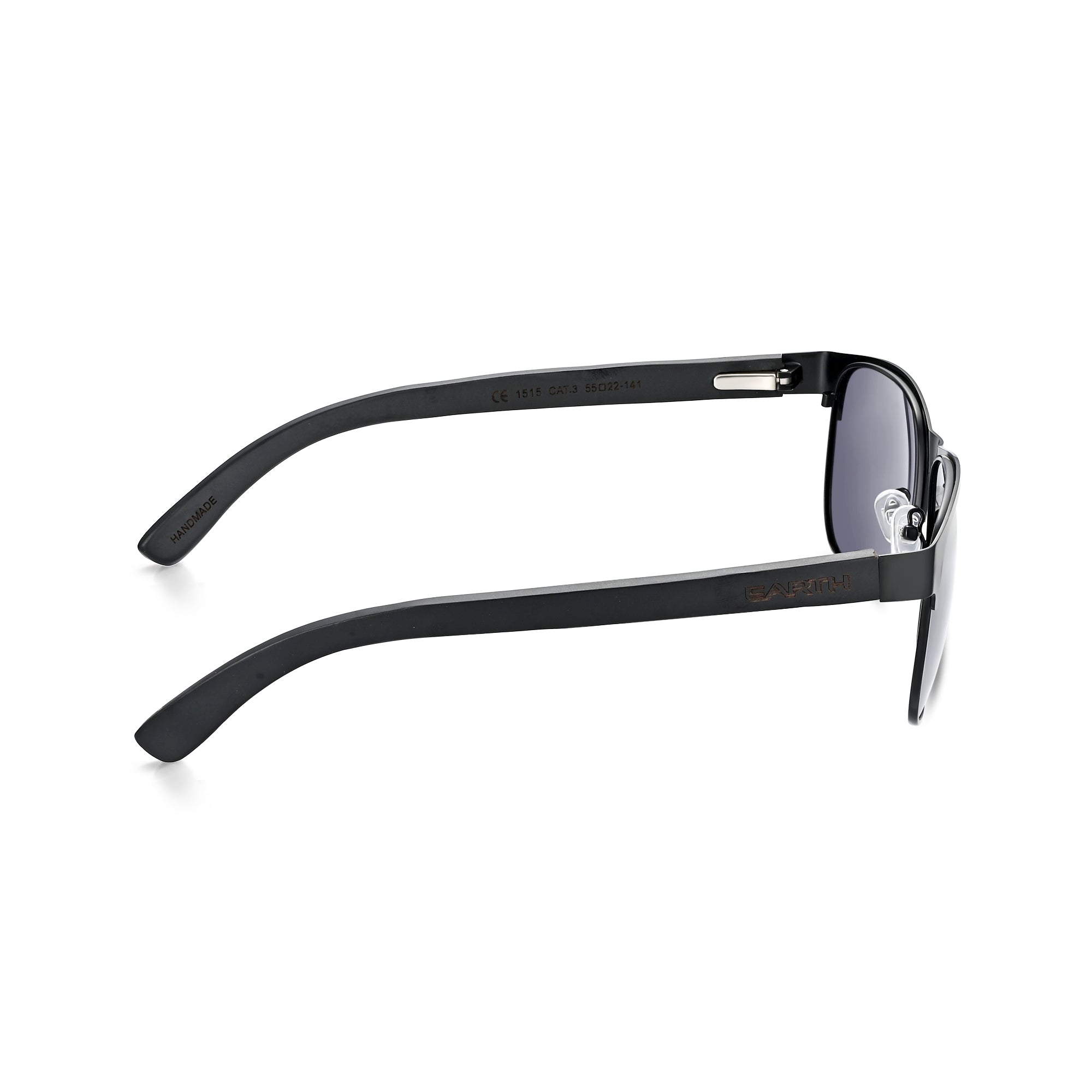 Earth Wood Troon Polarized Sunglasses - Black/Black - ESG603-1