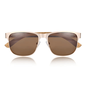 Earth Wood Troon Polarized Sunglasses - Zebra/Brown - ESG603-2