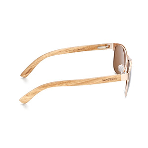 Earth Wood Troon Polarized Sunglasses - Zebra/Brown - ESG603-2