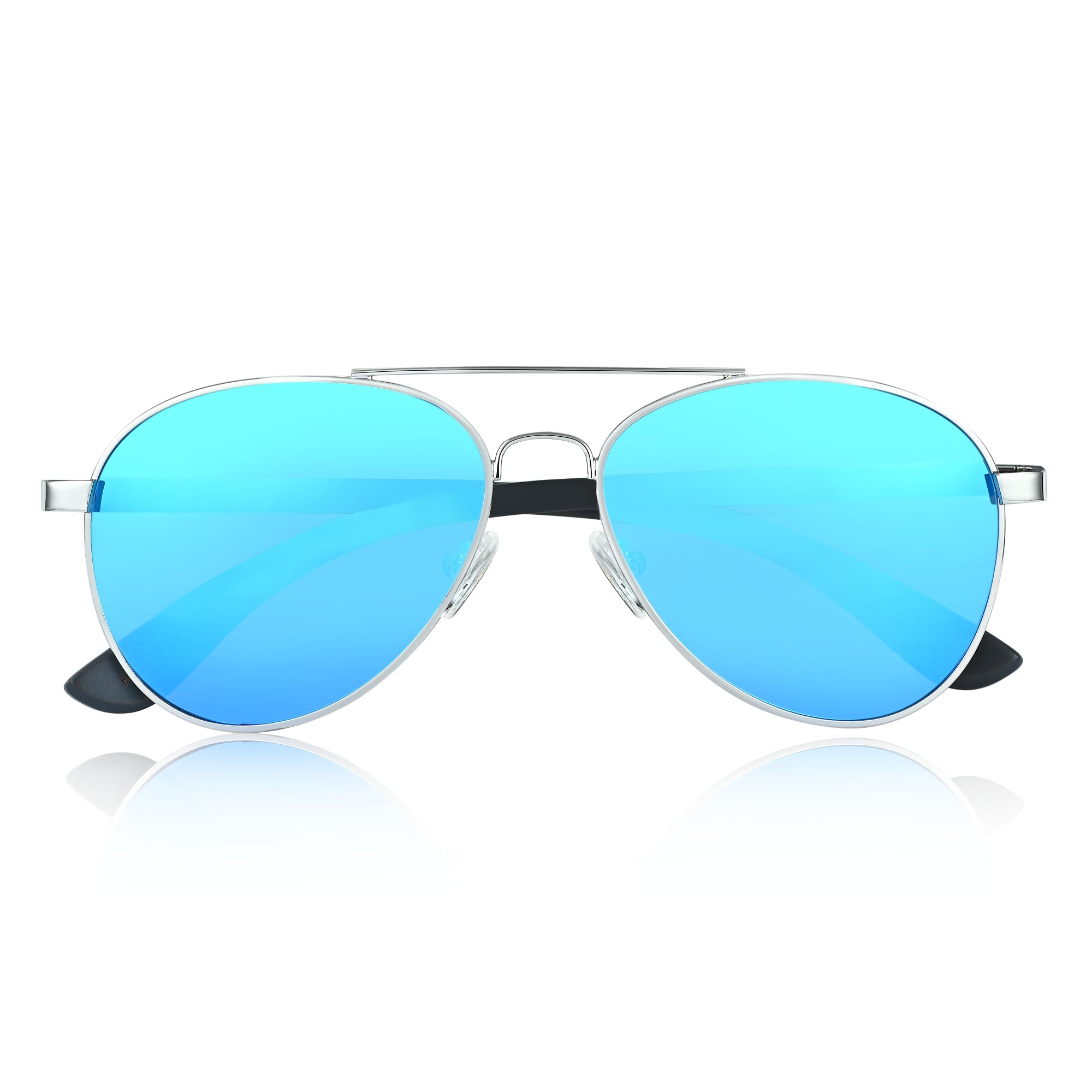 Earth Wood Sayulita Polarized Sunglasses - Dark Brown/Blue - ESG606-1