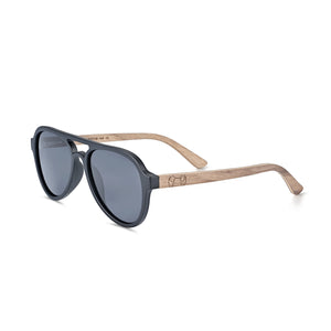 Earth Wood Mazatlan Polarized Sunglasses - Walnut/Grey - ESG608-1