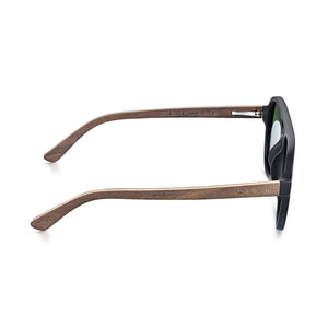 Earth Wood Mazatlan Polarized Sunglasses - Walnut/Blue - ESG608-2