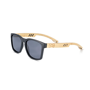Earth Wood Haven Polarized Sunglasses - Bamboo/Grey - ESG610-3