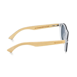 Earth Wood Tulum Polarized Sunglasses - Bamboo/Silver - ESG611-3