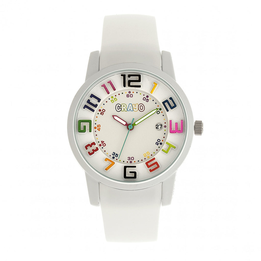 Crayo Festival Unisex Watch w/ Date - White - CRACR2001