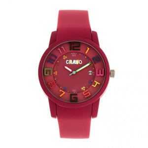 Crayo Festival Unisex Watch w/ Date - Fuchsia - CRACR2005