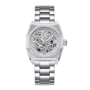 Heritor Automatic Elliott Stainless Steel-Band Watch - Silver/White/Silver - HERHS4005