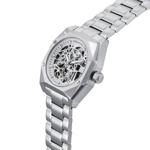 Heritor Automatic Elliott Stainless Steel-Band Watch - Silver/White/Silver - HERHS4005