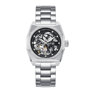 Heritor Automatic Elliott Stainless Steel-Band Watch - Silver/Black/Silver - HERHS4006