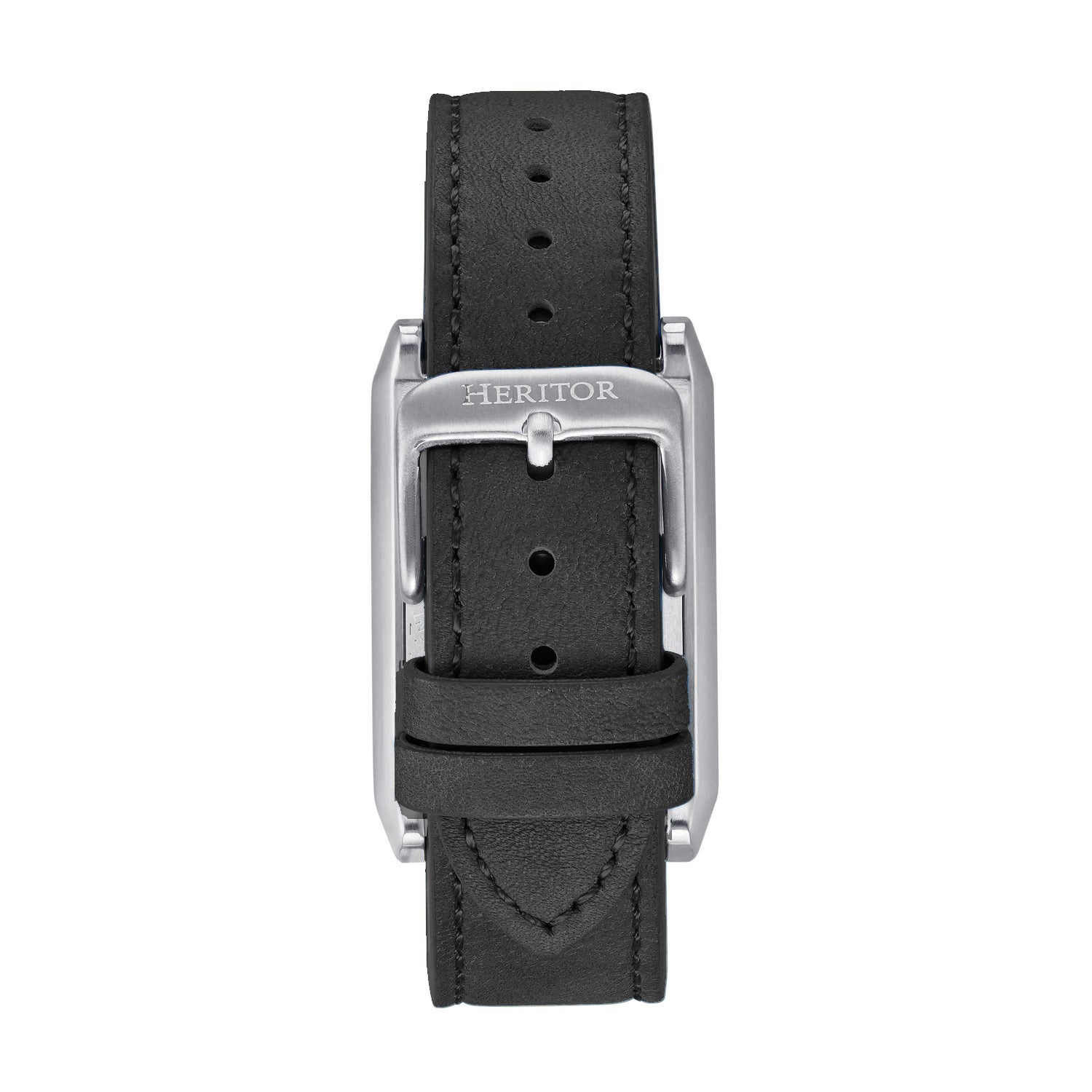 Heritor Automatic Esteban Leather Band Watch - Silver/Silver - HERHS4203