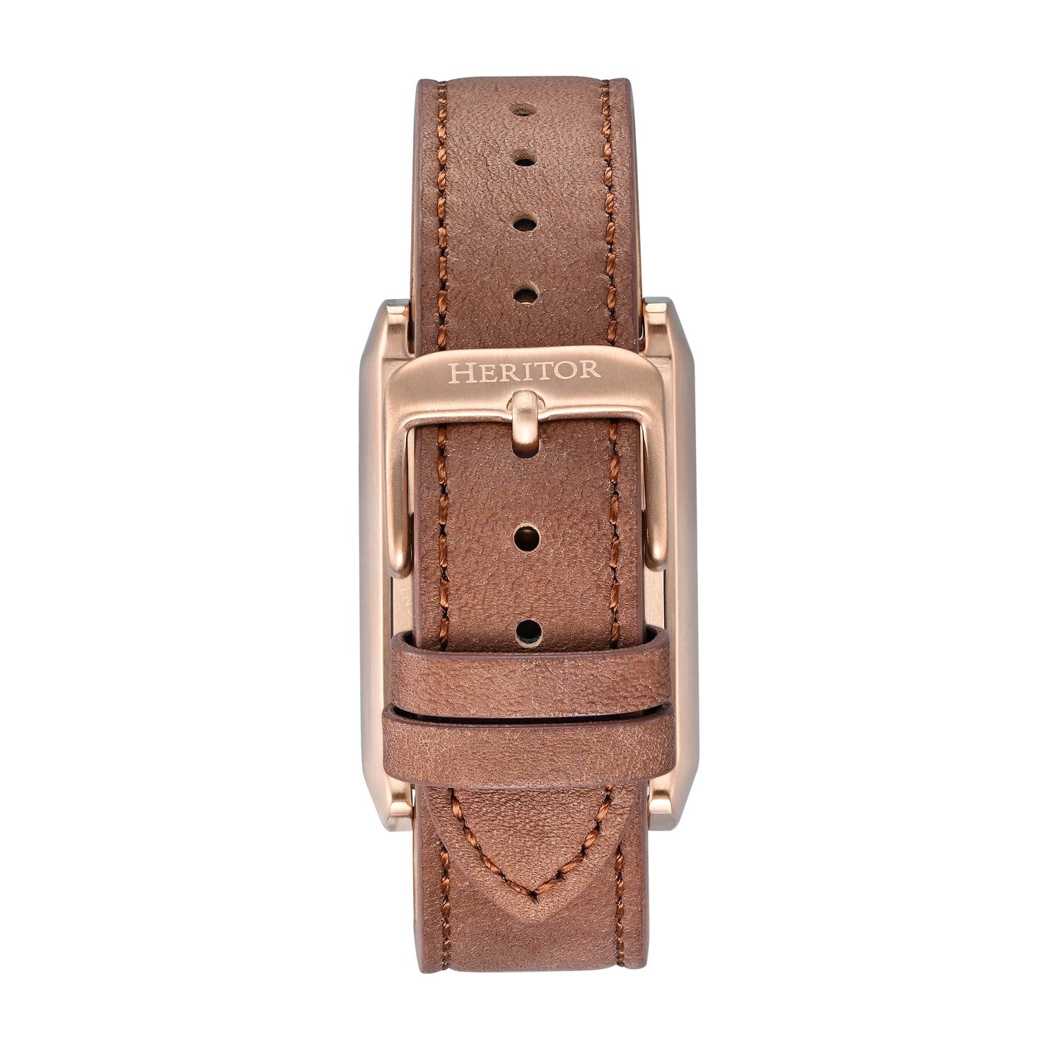 Heritor Automatic Esteban Leather Band Watch - Rose Gold/Brown - HERHS4205