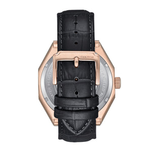 Heritor Automatic Antoni Leather-Band Watch - Rose Gold/Black - HERHS4306