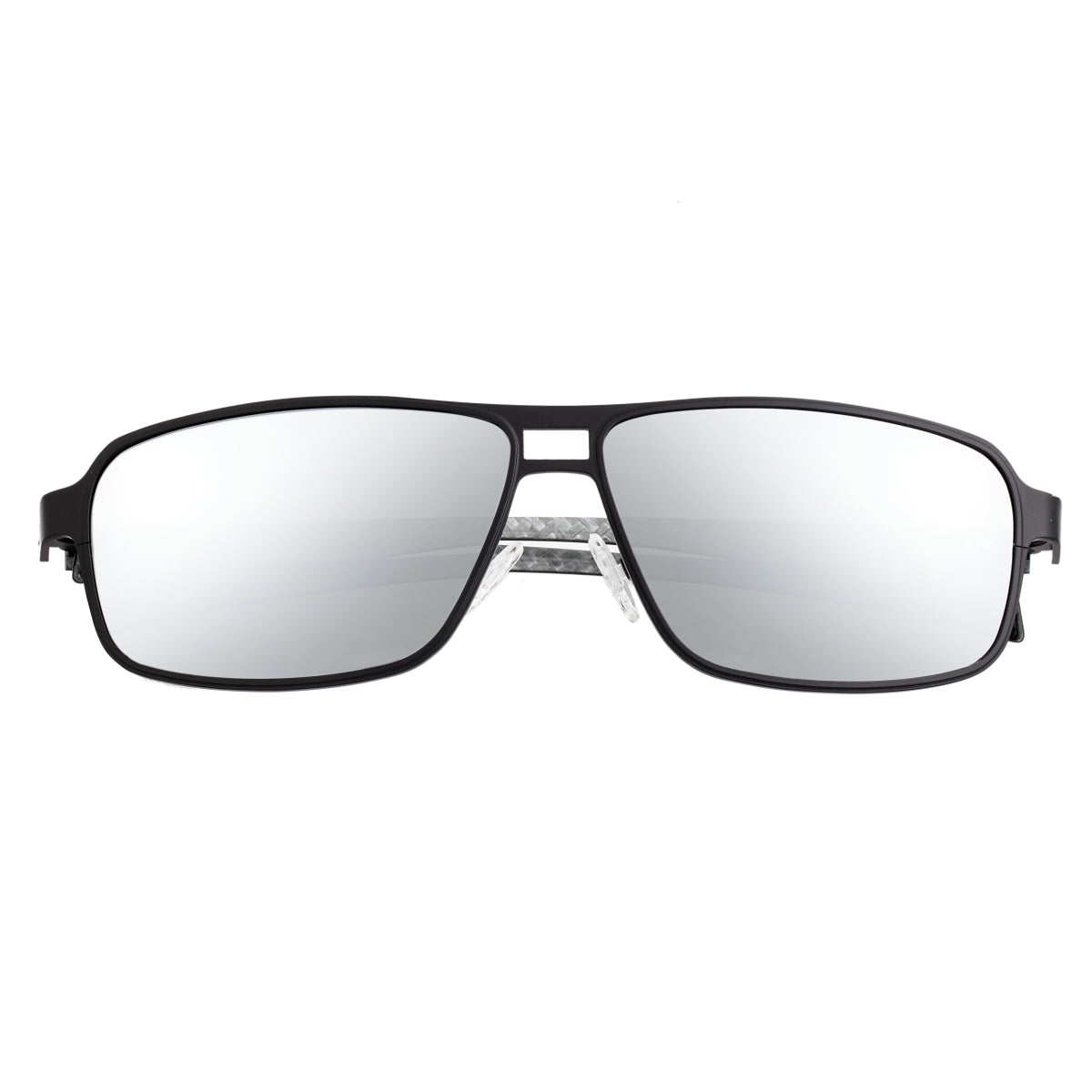 Breed Meridian Titanium and Carbon Fiber Polarized Sunglasses - Black/Silver - BSG003BK