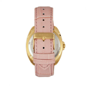 Bertha Amelia Leather-Band Watch w/Date - Light Pink - BTHBR6305