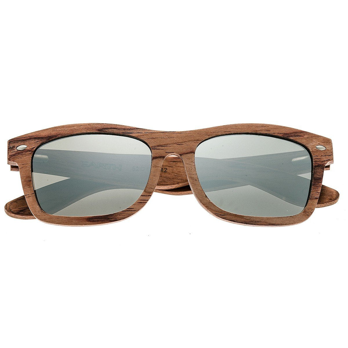 Earth Wood Maya Polarized Sunglasses - Red Rosewood/Silver - ESG005R