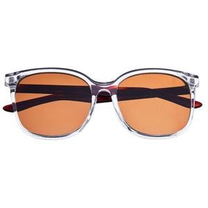 Bertha Avery Polarized Sunglasses - Clear/Brown - BRSBR050C5