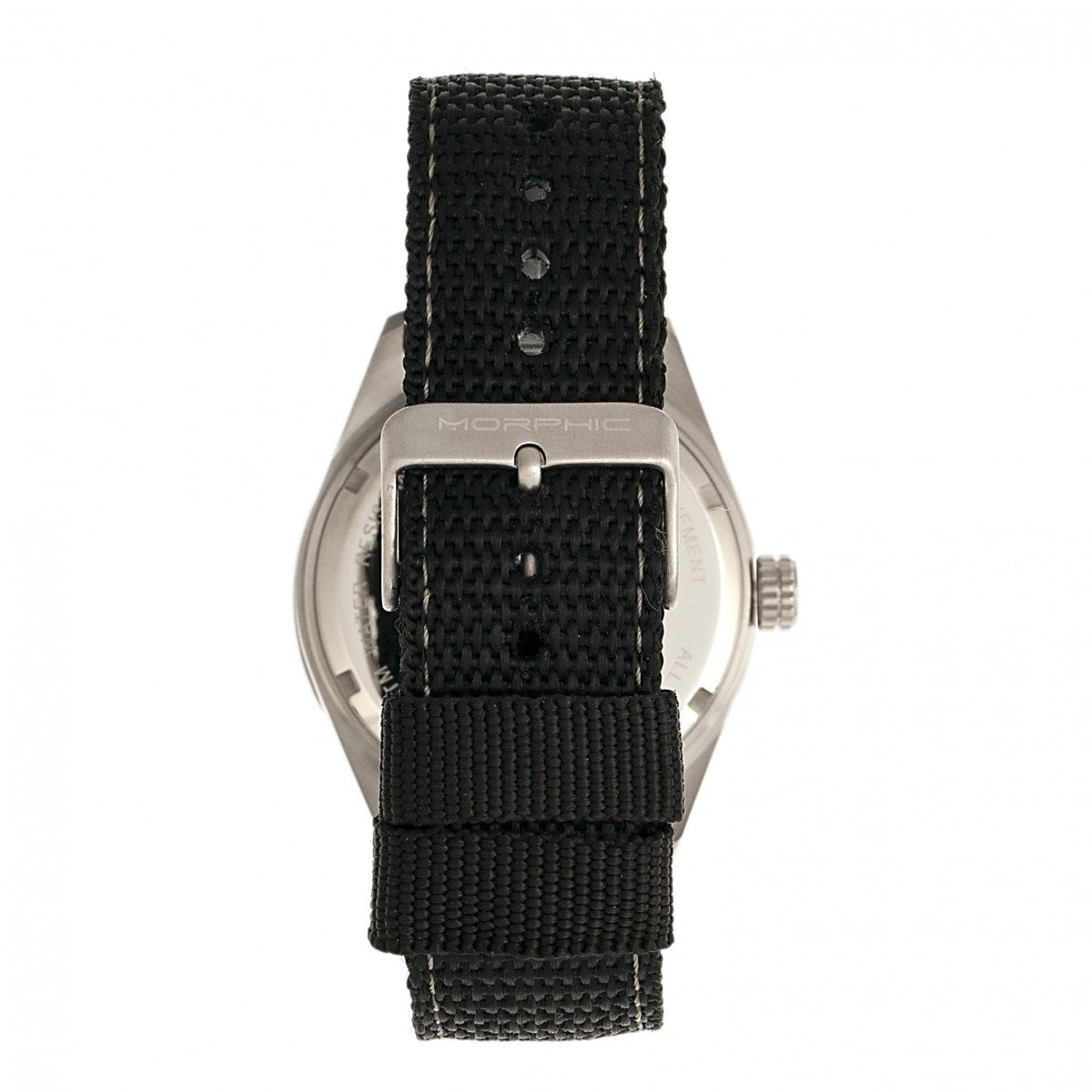 Morphic M69 Series Canvas-Band Watch - Silver/Black - MPH6902