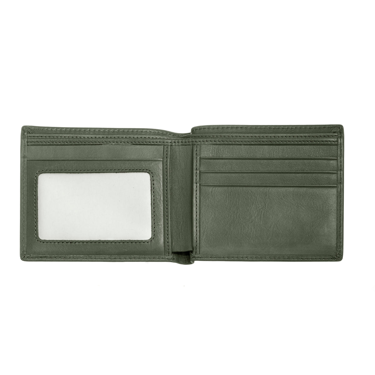 Breed Locke Genuine Leather Bi-Fold Wallet - Olive - BRDWALL001-GRN