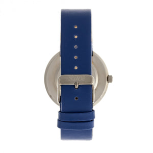 Crayo Button Leather-Band Unisex Watch w/ Day/Date - Blue - CRACR0202