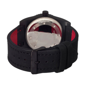 Shield Nuno Leather-Band Swiss Men's Diver Watch - Black - SLDSH0104