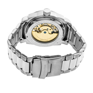 Heritor Automatic Helmsley Semi-Skeleton Bracelet Watch - Silver/Black - HERHR5002