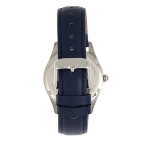 Bertha Dixie Floral Engraved Leather-Band Watch - Blue - BTHBR9902