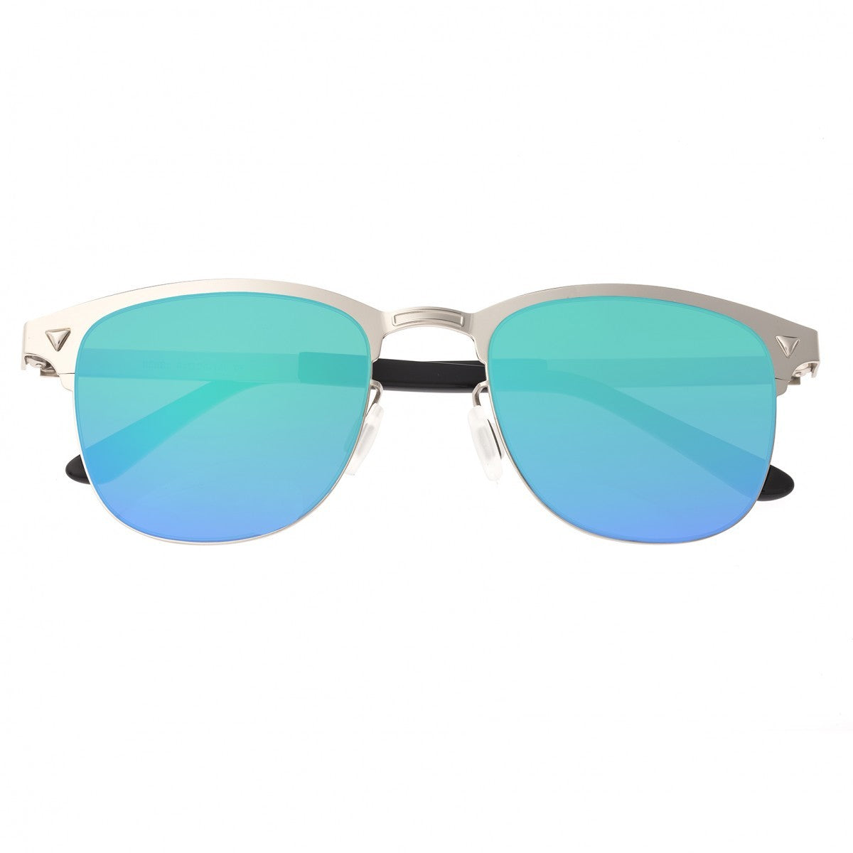 Breed Archer Polarized Sunglasses - Silver/Blue-Green - BSG050SL