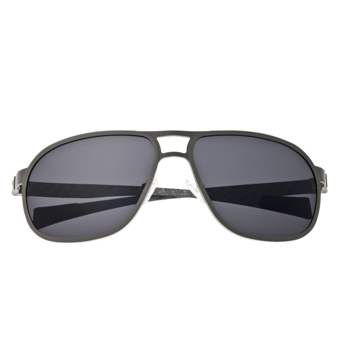Breed Concorde Titanium and Carbon Fiber Polarized Sunglasses - Black/Silver - BSG001SR