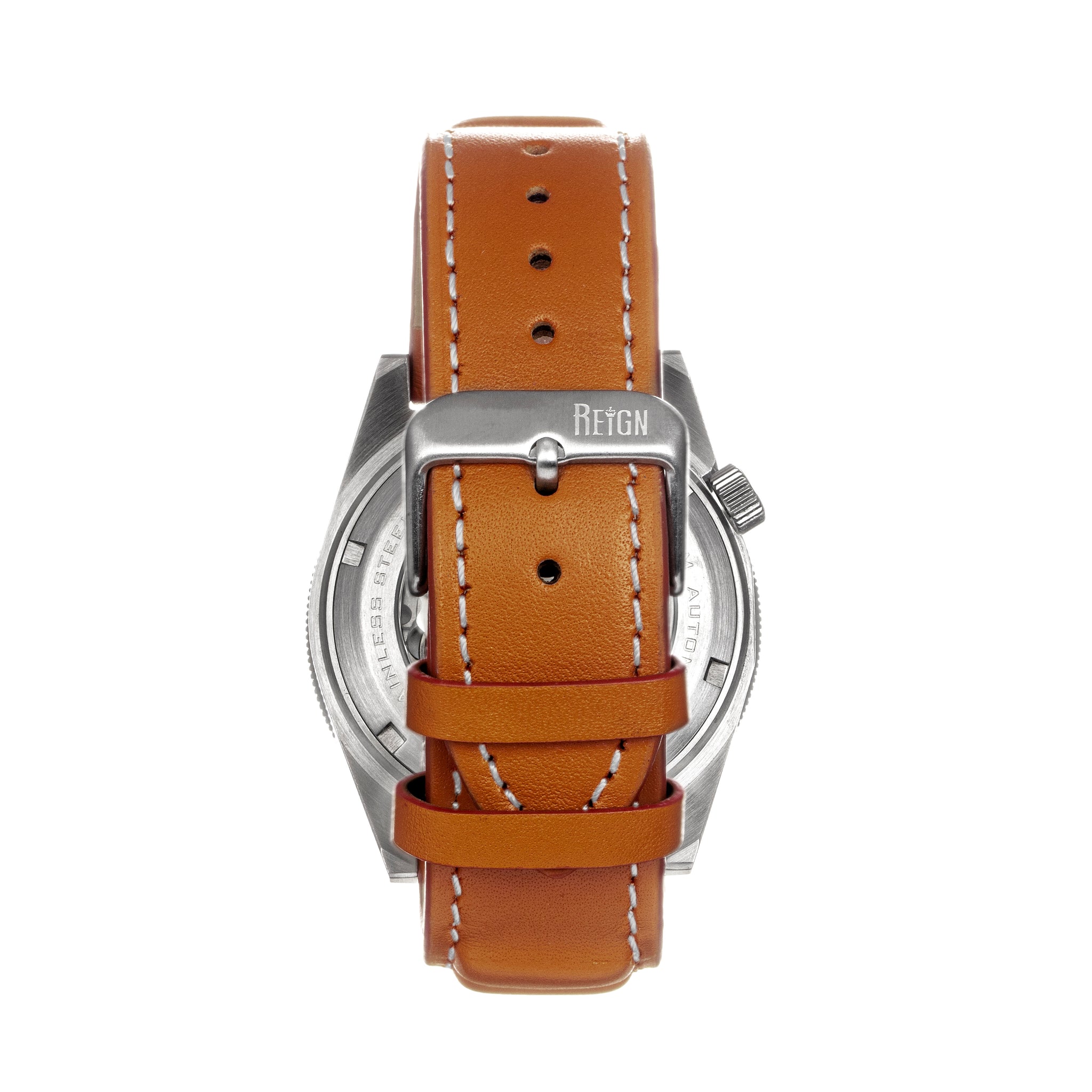 Reign Francis Leather-Band Watch w/Date- -Brown/Blue - REIRN6304