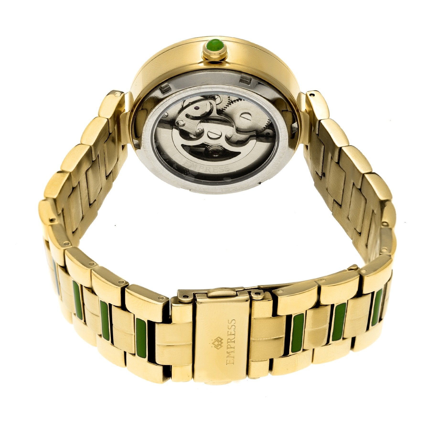Empress Catherine Automatic Hammered Dial Bracelet Watch - Green - EMPEM1903