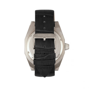 Morphic M46 Series Leather-Band Men's Watch w/Date - Silver/Black - MPH4602