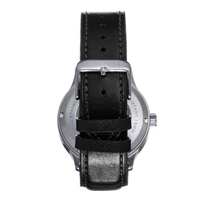 Heritor Automatic Bradford Leather-Band Watch w/Date - Silver & Black - HERHS1106