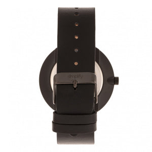 Simplify The 3000 Leather-Band Watch - Black - SIM3001