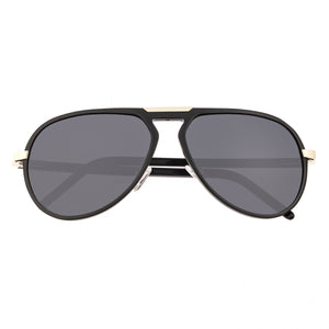 Breed Nova Aluminium Polarized Sunglasses - Black/Black - BSG018BK