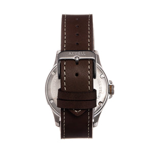 Axwell Blazer Leather Strap Watch - Brown/Navy - AXWAW106-3