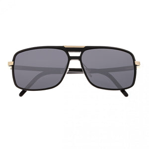 Breed Retrograde Aluminium Polarized Sunglasses - Black/Black - BSG017BK