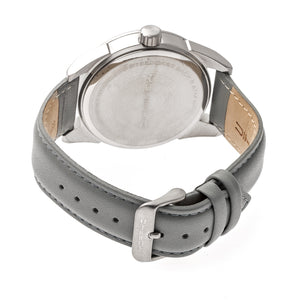 Morphic M63 Series Leather-Band Watch w/Date - Silver/Grey - MPH6303