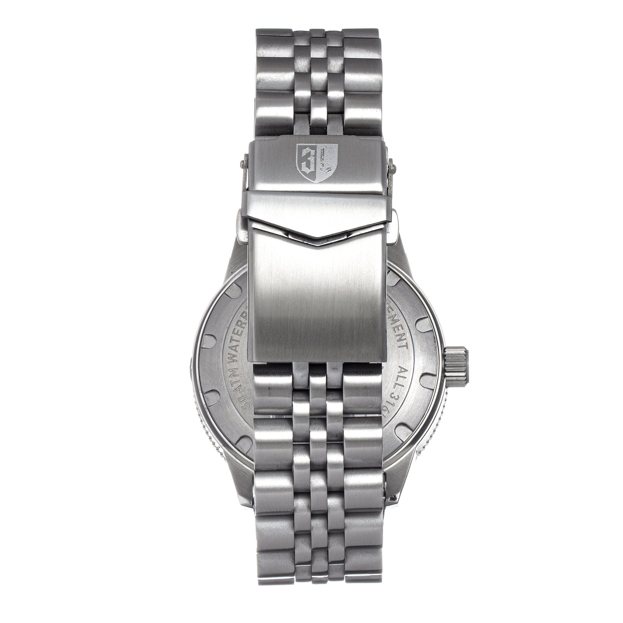 Three Leagues Grey Bracelet Watch w/Date - Black - TLW3L203