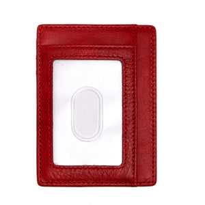 Breed Chase Genuine Leather Front Pocket Wallet - Red - BRDWALL003-RED
