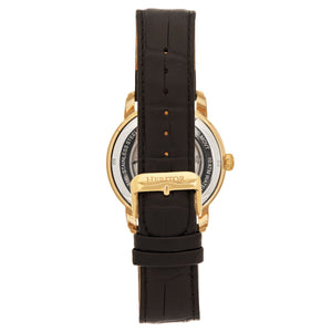 Heritor Automatic Protégé Leather-Band Watch w/Date - Gold/Black - HERHS2904