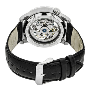 Reign Xavier Automatic Skeleton Leather-Band Watch - Silver - REIRN3901