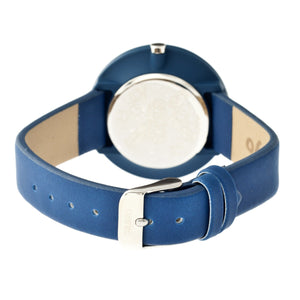 Crayo Easy Leather-Band Unisex Watch w/ Date - Navy - CRACR2407