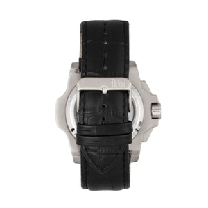 Reign Commodus Automatic Skeleton Leather-Band Watch - Silver - REIRN4001
