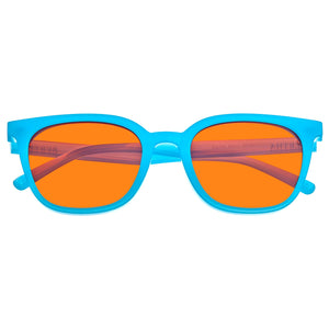 Bertha Betty Polarized Sunglasses - Light Blue/Orange - BRSBR051C5