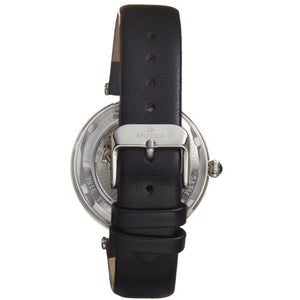 Empress Anne Automatic Semi-Skeleton Leather-Band Watch - Black - EMPEM3101