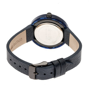 Simplify The 3700 Leather-Band Watch - Black/Navy - SIM3704